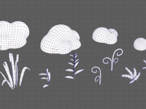 Trees Cartoon V51 3D Model