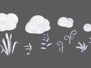Trees Cartoon V51 3D Model