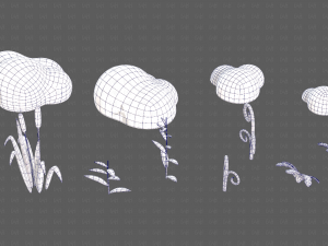 Trees Cartoon V51 3D Model