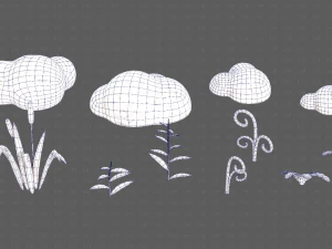 Trees Cartoon V51 3D Model