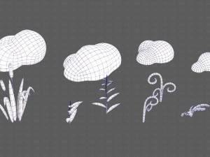 Trees Cartoon V51 3D Model