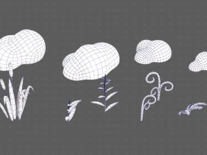 Trees Cartoon V51 3D Model