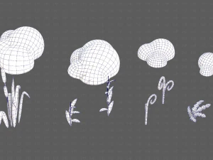 Trees Cartoon V51 3D Model