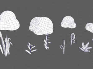 Trees Cartoon V51 3D Model