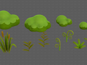 Trees Cartoon V51 3D Model