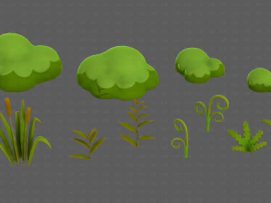 Trees Cartoon V51 3D Model