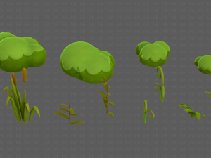 Trees Cartoon V51 3D Model