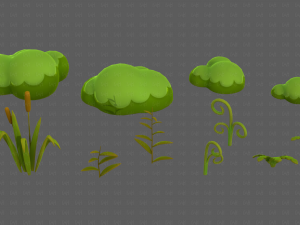 Trees Cartoon V51 3D Model