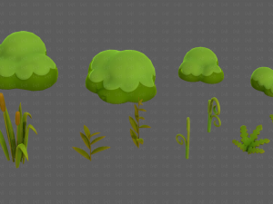 Trees Cartoon V51 3D Model