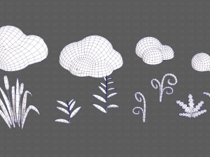 Trees Cartoon V51 3D Model
