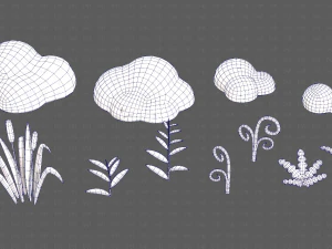 Trees Cartoon V51 3D Model
