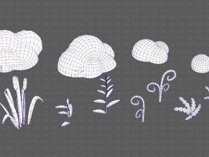 Trees Cartoon V51 3D Model