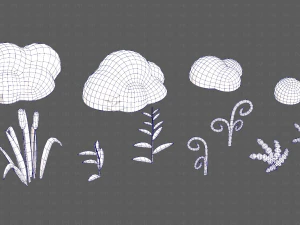 Trees Cartoon V51 3D Model