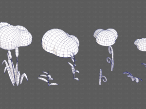 Trees Cartoon V51 3D Model