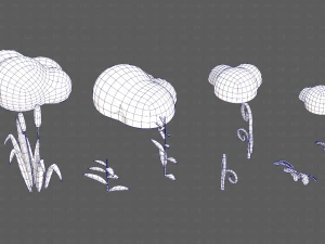 Trees Cartoon V51 3D Model