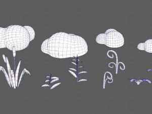 Trees Cartoon V51 3D Model