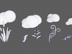 Trees Cartoon V51 3D Model