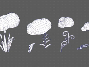 Trees Cartoon V51 3D Model