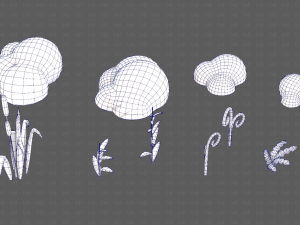 Trees Cartoon V51 3D Model