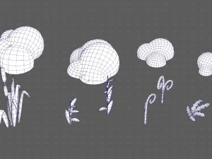 Trees Cartoon V51 3D Model