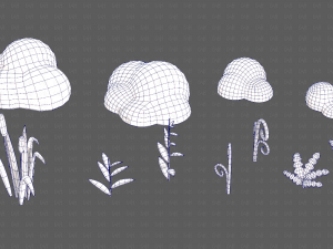 Trees Cartoon V51 3D Model