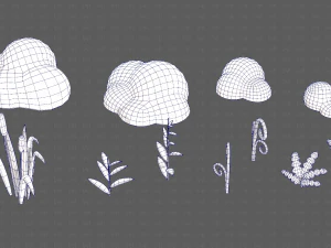 Trees Cartoon V51 3D Model