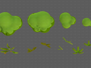 Trees Cartoon V51 3D Model