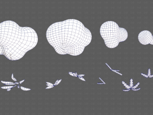 Trees Cartoon V51 3D Model