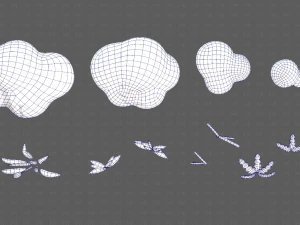 Trees Cartoon V51 3D Model
