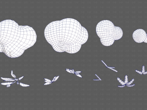 Trees Cartoon V51 3D Model