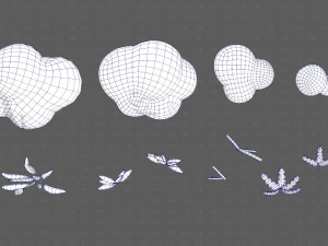 Trees Cartoon V51 3D Model