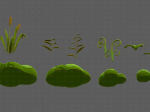 Trees Cartoon V51 3D Model