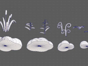 Trees Cartoon V51 3D Model