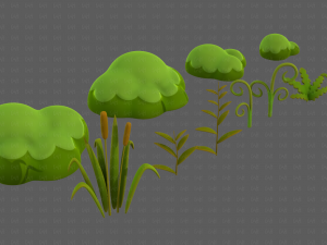Trees Cartoon V51 3D Model