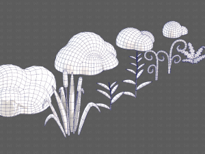 Trees Cartoon V51 3D Model