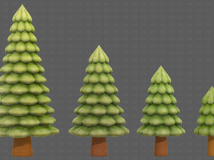 Trees Cartoon V52 3D मॉडल