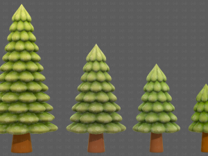 Trees Cartoon V52 3D Model