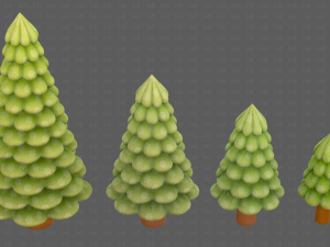 Trees Cartoon V52 3D Model