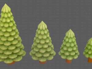 树木卡通V52 3D 模型