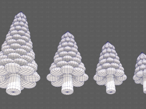 Trees Cartoon V52 3D Model