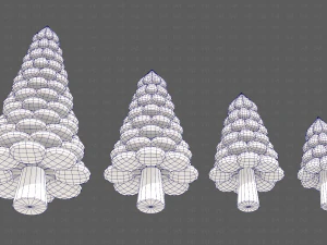 树木卡通V52 3D 模型