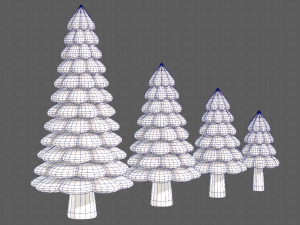 Trees Cartoon V52 3D Model