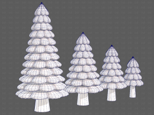 Trees Cartoon V52 3D Model