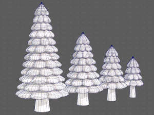 树木卡通V52 3D 模型