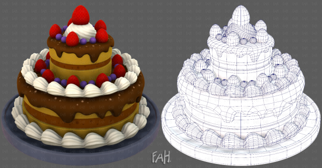 Dessert V02 Model 3D .c4d .max .obj .3ds .fbx .stl .blend 