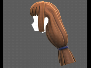 Base Hair for girl V59 Modelo 3D