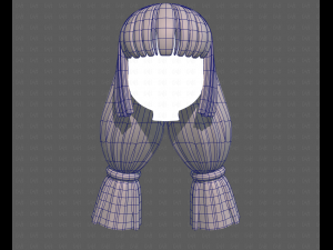 Base Hair for girl V59 Modelo 3D