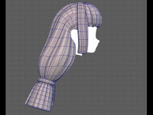 Base Hair for girl V59 Modelo 3D