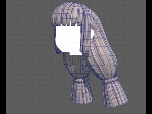 Base Hair for girl V59 Modelo 3D
