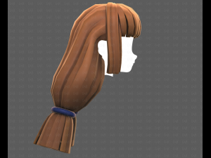 Base Hair for girl V59 Modelo 3D